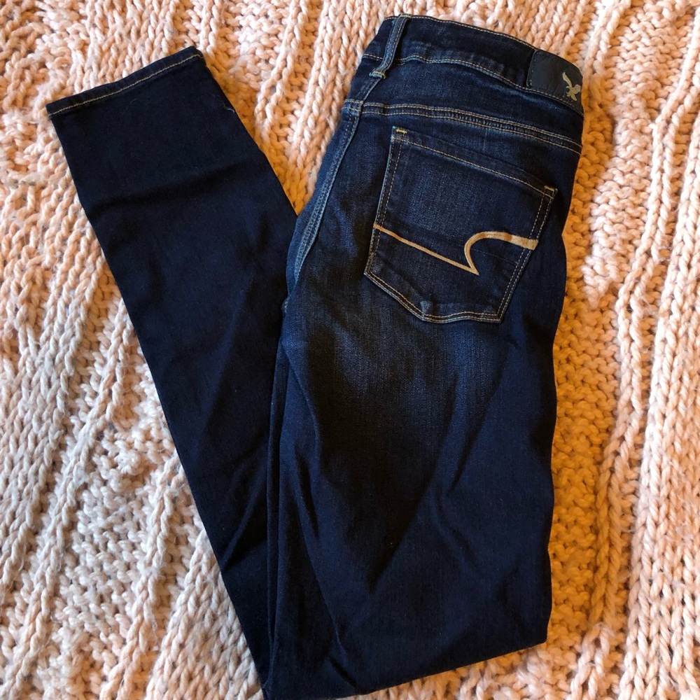 AE Dark wash skinny jeans